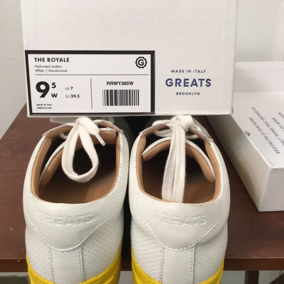 Great Brooklyn The Royals Perforated leather white/Meadowlark made in Italy - Picture 8 of 14